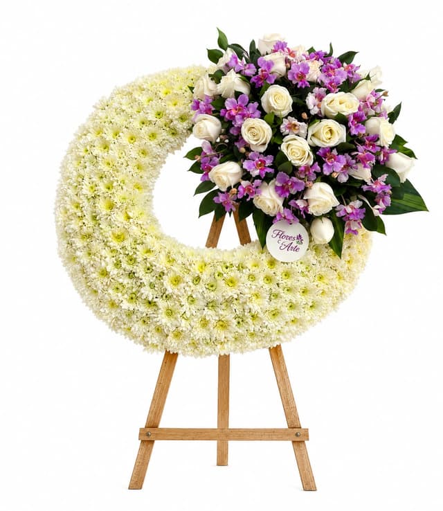 CORONA FUNEBRE - ELEGANCIA Y SERENIDAD 