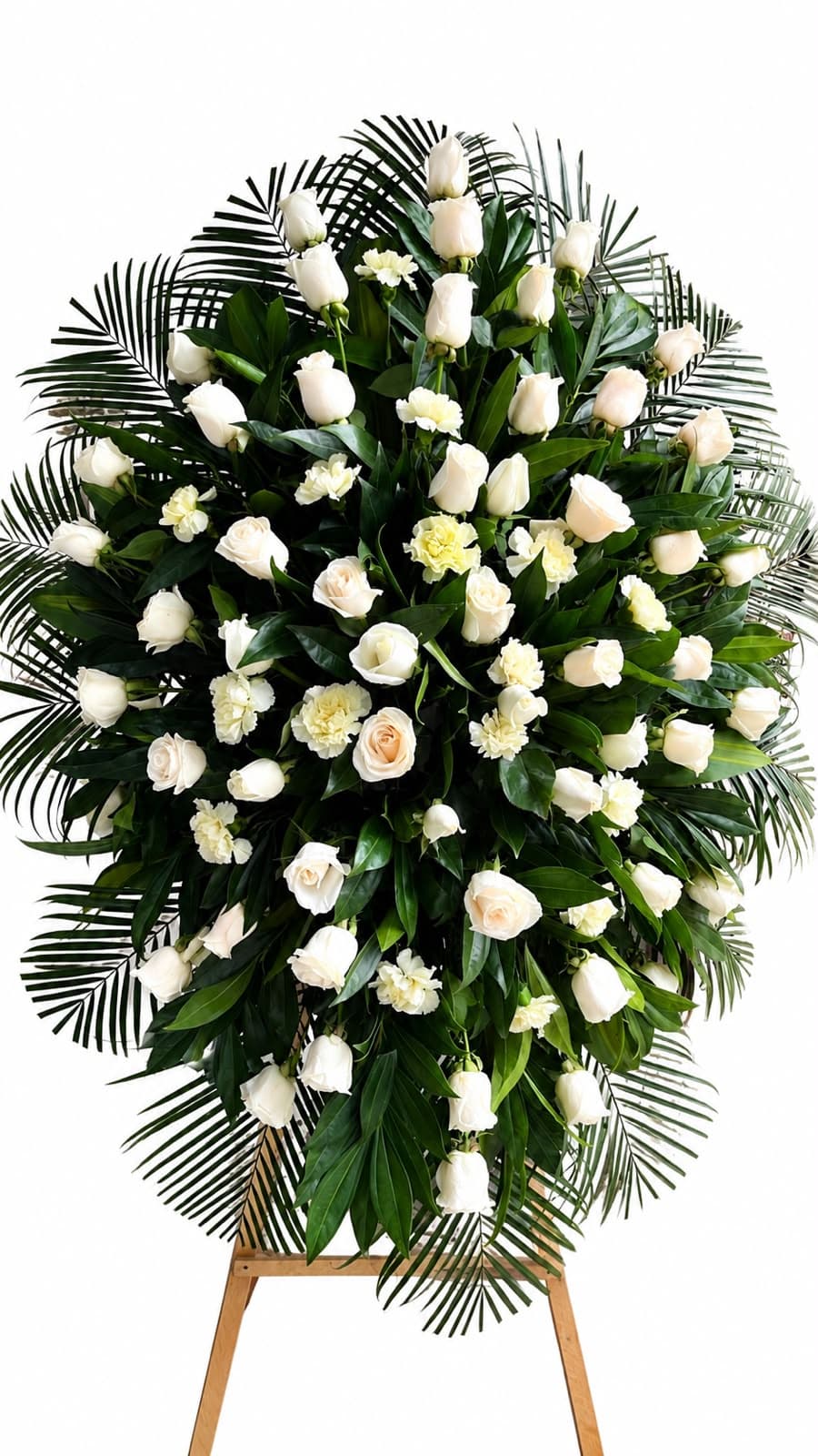 OFRENDA F'UNEBRE ELEGANCIA BLANCA - PEDESTAL FLORAL